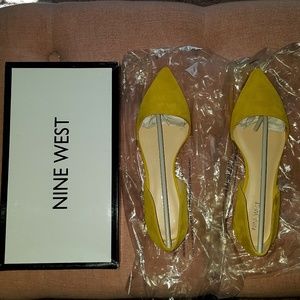 Yellow D'Orsay Flats